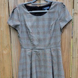 Mod Cloth Fit and Flare Houndstooth Dress